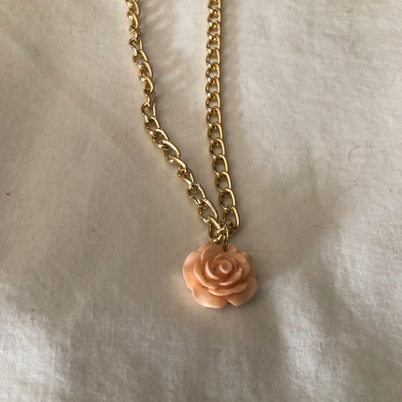 women's bling bling 20" necklace ROSE - Picture 3 of 3